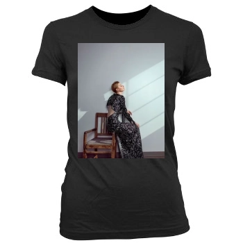 Elizabeth Debicki Women's Junior Cut Crewneck T-Shirt