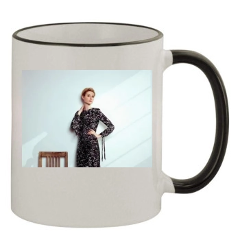 Elizabeth Debicki 11oz Colored Rim & Handle Mug