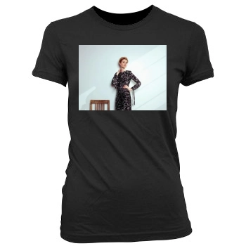 Elizabeth Debicki Women's Junior Cut Crewneck T-Shirt