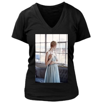 Elizabeth Debicki Women's Deep V-Neck TShirt