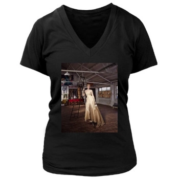 Elizabeth Debicki Women's Deep V-Neck TShirt