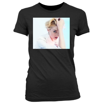 Elizabeth Debicki Women's Junior Cut Crewneck T-Shirt