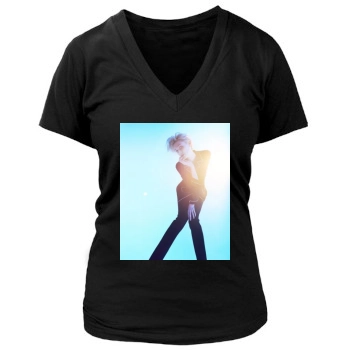 Elizabeth Debicki Women's Deep V-Neck TShirt