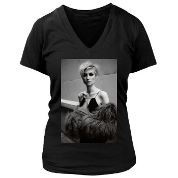 Elizabeth Debicki Women's Deep V-Neck TShirt