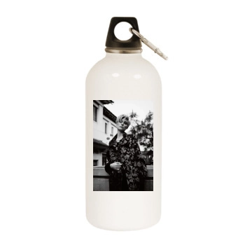 Elizabeth Debicki White Water Bottle With Carabiner