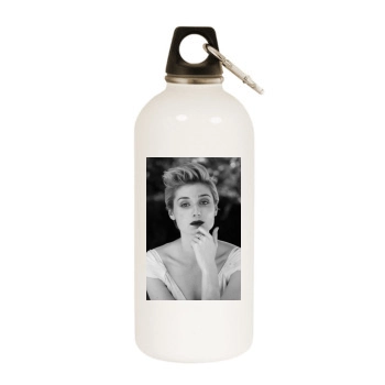 Elizabeth Debicki White Water Bottle With Carabiner