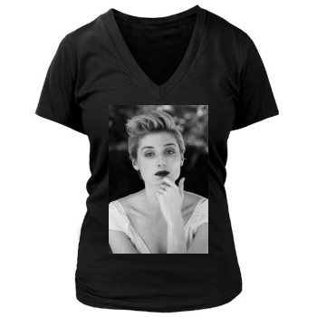 Elizabeth Debicki Women's Deep V-Neck TShirt