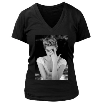 Elizabeth Debicki Women's Deep V-Neck TShirt