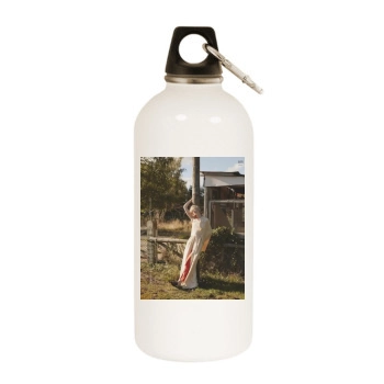 Elizabeth Debicki White Water Bottle With Carabiner