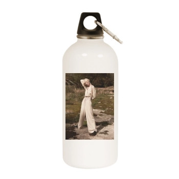 Elizabeth Debicki White Water Bottle With Carabiner