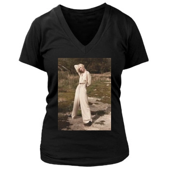 Elizabeth Debicki Women's Deep V-Neck TShirt