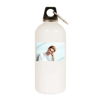 Elizabeth Debicki White Water Bottle With Carabiner