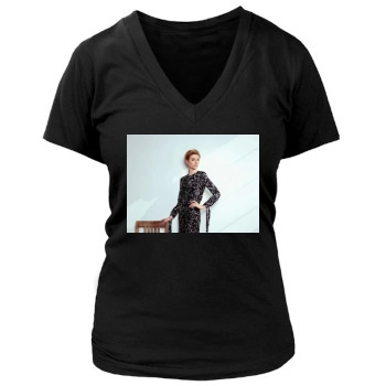 Elizabeth Debicki Women's Deep V-Neck TShirt