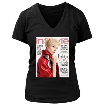 Elizabeth Debicki Women's Deep V-Neck TShirt