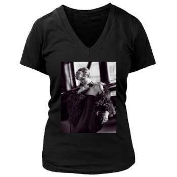 Elizabeth Debicki Women's Deep V-Neck TShirt