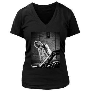 Elizabeth Debicki Women's Deep V-Neck TShirt