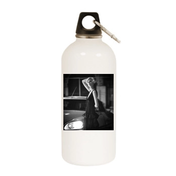 Elizabeth Debicki White Water Bottle With Carabiner