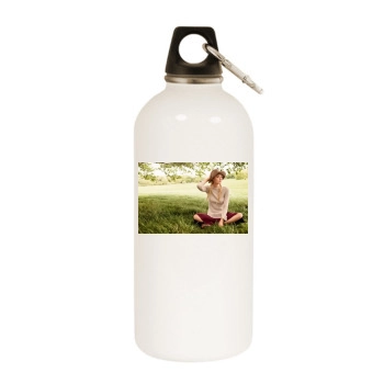 Elizabeth Debicki White Water Bottle With Carabiner