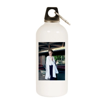 Elizabeth Debicki White Water Bottle With Carabiner