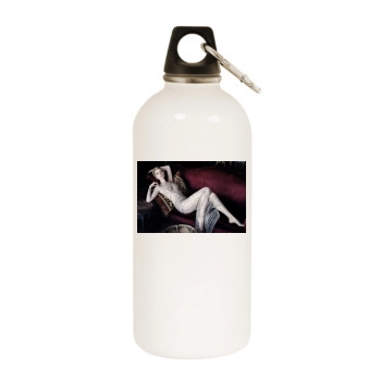 Elizabeth Debicki White Water Bottle With Carabiner