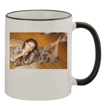 Elizabeth Hurley 11oz Colored Rim & Handle Mug