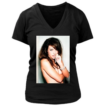 Elizabeth Hurley Women's Deep V-Neck TShirt