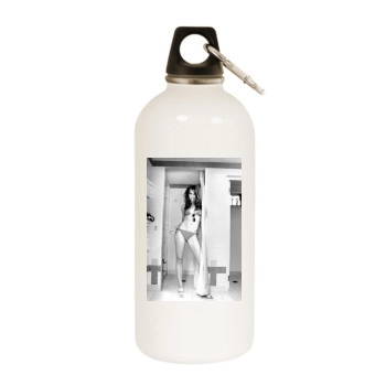 Elizabeth Hurley White Water Bottle With Carabiner