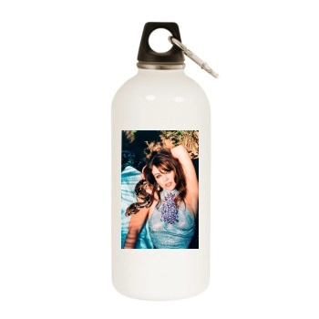 Elizabeth Hurley White Water Bottle With Carabiner