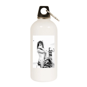 Elizabeth Hurley White Water Bottle With Carabiner