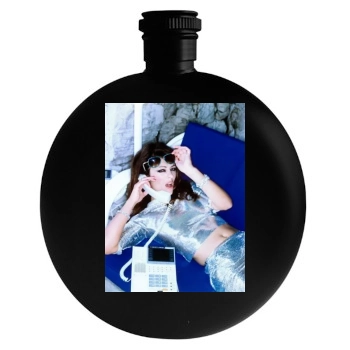 Elizabeth Hurley Round Flask