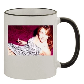 Elizabeth Hurley 11oz Colored Rim & Handle Mug