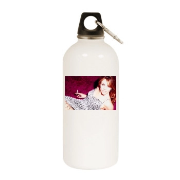 Elizabeth Hurley White Water Bottle With Carabiner