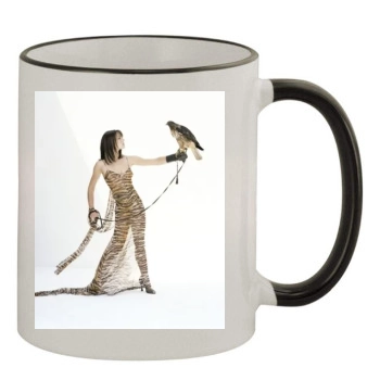 Elizabeth Hurley 11oz Colored Rim & Handle Mug