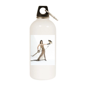 Elizabeth Hurley White Water Bottle With Carabiner