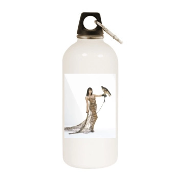 Elizabeth Hurley White Water Bottle With Carabiner