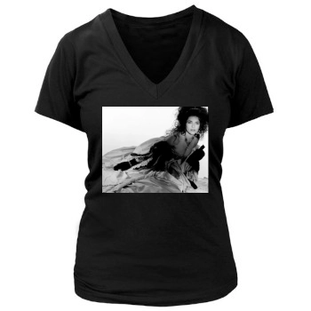 Elizabeth Hurley Women's Deep V-Neck TShirt