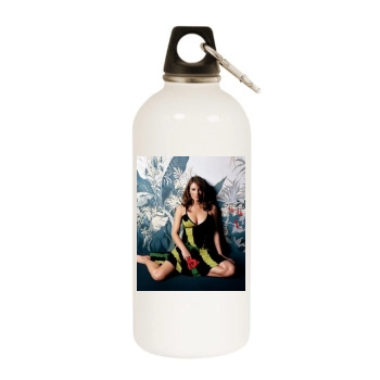 Elizabeth Hurley White Water Bottle With Carabiner