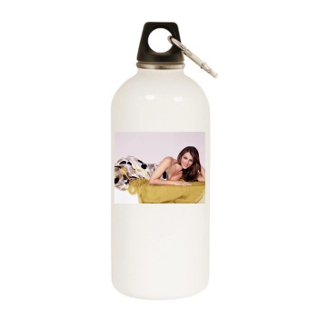 Elizabeth Hurley White Water Bottle With Carabiner