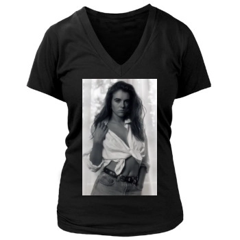 Elizabeth Hurley Women's Deep V-Neck TShirt