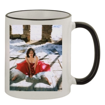 Elizabeth Hurley 11oz Colored Rim & Handle Mug