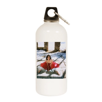 Elizabeth Hurley White Water Bottle With Carabiner