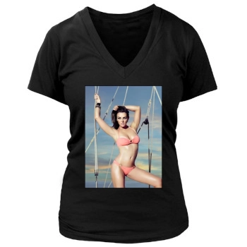 Elizabeth Hurley Women's Deep V-Neck TShirt