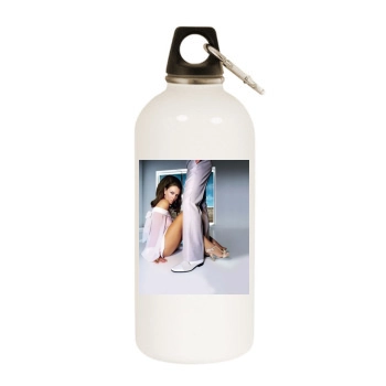 Elizabeth Hurley White Water Bottle With Carabiner