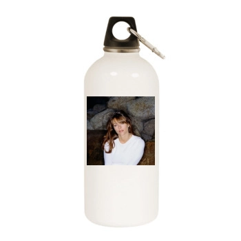 Elizabeth Hurley White Water Bottle With Carabiner