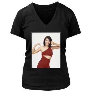 Elizabeth Hurley Women's Deep V-Neck TShirt