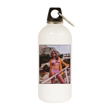 Elizabeth Hurley White Water Bottle With Carabiner