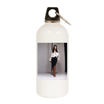 Elizabeth Hurley White Water Bottle With Carabiner