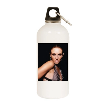 Elizabeth Hurley White Water Bottle With Carabiner