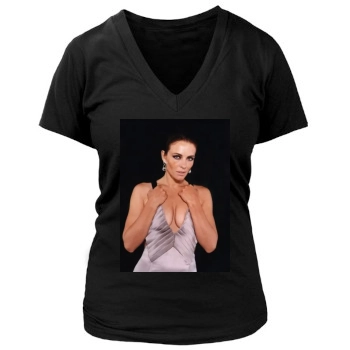 Elizabeth Hurley Women's Deep V-Neck TShirt