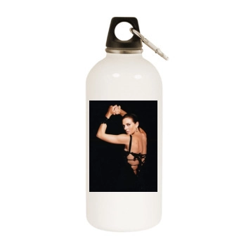 Elizabeth Hurley White Water Bottle With Carabiner